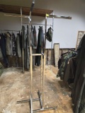 Chrome, Adjustable Hieghth, 4 Prong Clothing Rack.