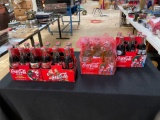 4 Packs of 6 Assorted Christmas Coca Cola Bottles From 1995-1998