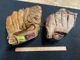 2 Baseball Mitts, 1 Youth Mitt