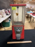 Vintage Oak Gum Ball Machine