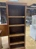 Large Wood 5 Shelf Book Shelf