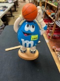 Vintage Blue M&M Playing Basketball Candy Dispenser