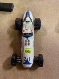 Vintage Ezra Brooks Number 21 Porcelain Race Car Decanter