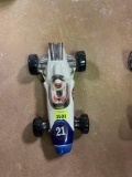 Vintage Ezra Brooks Number 21 Porcelain Race Car Decanter