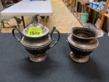 Vintage Sheets Rockford 1875 Silver Plated Sugar and Creamer Dishes