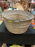 Large Galvanized Metal Wash Tub