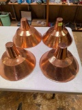 Set of 4 Turkart Made in Turkey Copper Lamp Shades