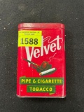 Vintage Tin of Velvet Pipe and Cigarette Tobacco