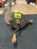 Vintage Hand Crank Bench Grinder