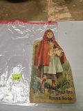 Antique, Little Red Riding Hood Book, Hand Sewn Binding. Copyright 1896.