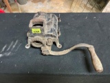 Antique Cast Iron Hand Crank Meat/Tobacco Leaf Grinder