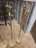 Set of 2 Metal Crowd Control Stands. 10 Inch Bottom Base, 45 Inches Tall.