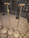 Set of 2 Metal Crowd Control Stands. 10 Inch Bottom Base, 45 Inches Tall.