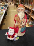 1 Rudolph The Red Nosed Reindeer And Friends Santa Plush, and 1 Stuffed Santa Claus Door Stop