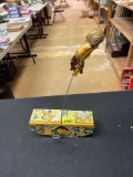 Vintage Marx Acrobatic Marvel Swinging Circus Monkey Wind Up Metal Toy