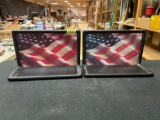 2 Wooden American Flag Decorative Displays