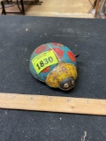 Vintage Metal Wind Up Lady Bug Toy