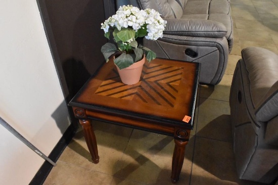 End Table With fake plant
