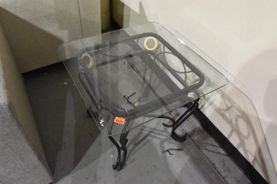 Glass Top End Table