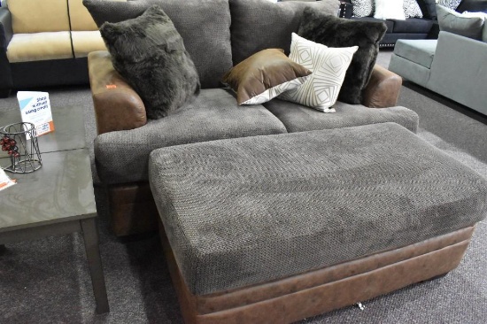 Loveseat with Ottoman