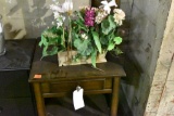 End Table With fake plant