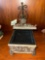 vintage glass casket jewelry box