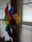 Vintage stained glass parrot Hanging