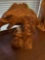 Vintage hand carved wooden hawk