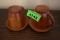 Handmade wooden cups with lid And carved they are only 2 in tall