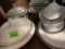 China plates and the gravy bowl appetizer plates.