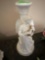 Lenox 1989 Angles of Light. Harp Lyre candlestick fine bone china Gold Trim.