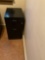 Black two drawer metal filing cabinet