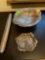 Vintage silver plated pedalstal great bowl and also a vintage silver plated grape tray, along with