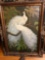 36 x 47 Picture of peacocks hand painted on canvas