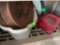 Gas jug, mop, bucket