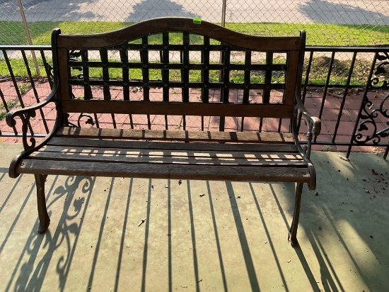 Wooden and Cast iron bench