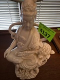 Chinoiserie statue...white porcelain.