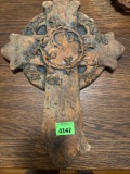 Art stone cross made for hanging on wall