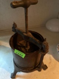 Antique cast iron fruit, large wine press