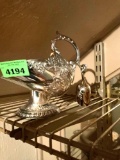 Vintage silver plated sugar scottle with scoop