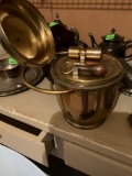 Vintage champagne wine chiller with two bottle openers inside