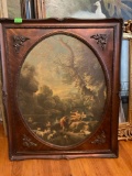 very old print and frame