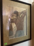 A reprint of a man nicely framed