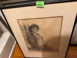 original pencil sketch by g R gipson. Artist no longer with us