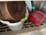 Gas jug, mop, bucket