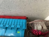 Couple of totes And metal plant stand