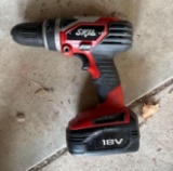 Cordless 18 V battery operated drill with no charger