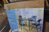 Card table and 4 chairs in box Must bring help to load