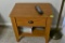 Wood End table with drawer and shelf on bottom Must bring help to load.
