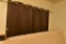 2 panels dark brown curtains floor length. ...